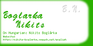 boglarka nikits business card