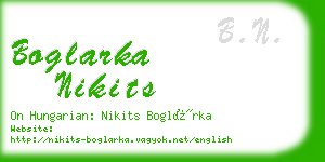 boglarka nikits business card